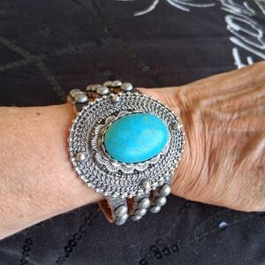 Silver and Turquoise Bracelet